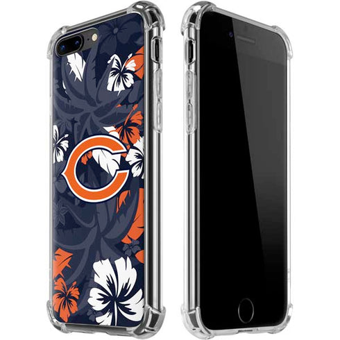 NFL Chicago Bears Tropical Print iPhone 7/8 Plus Clear Case