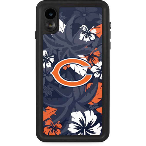 NFL Chicago Bears Tropical Print iPhone XR Waterproof Case