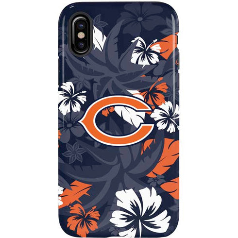 NFL Chicago Bears Tropical Print iPhone XS Pro Case