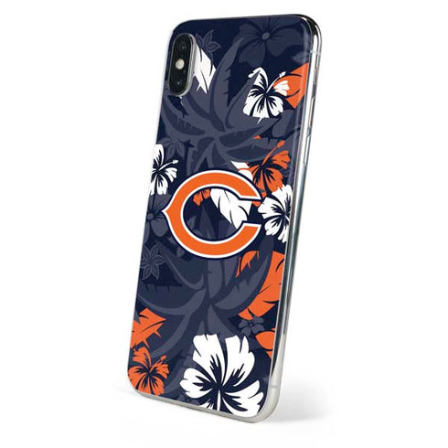 NFL Chicago Bears Tropical Print iPhone XS Skin