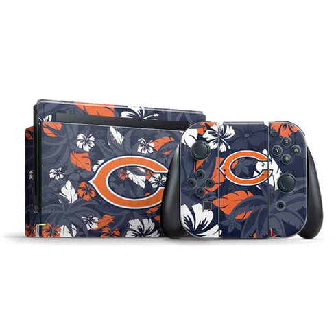NFL Chicago Bears Tropical Print Nintendo Switch Bundle Skin