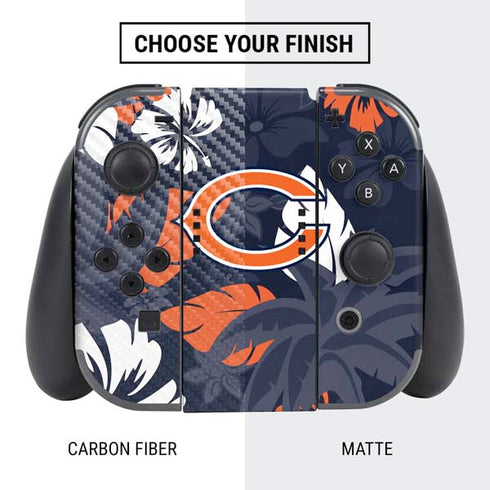 NFL Chicago Bears Tropical Print Nintendo Switch Bundle Skin