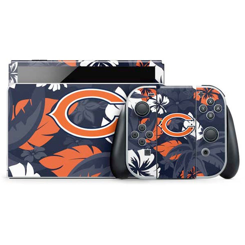 NFL Chicago Bears Tropical Print Nintendo Switch OLED (2021) Skin
