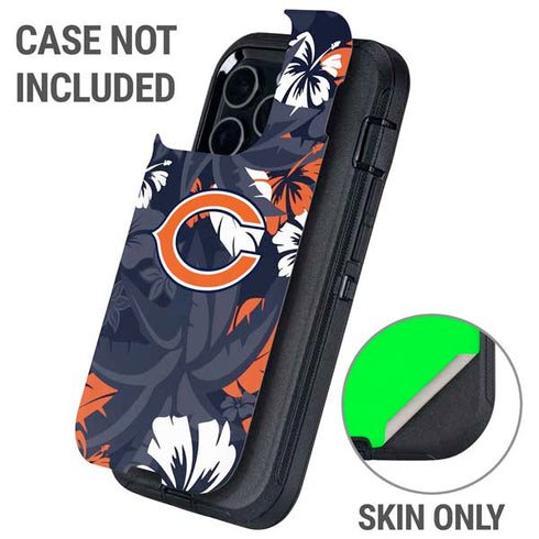NFL Chicago Bears Tropical Print Otterbox Defender iPhone Skin