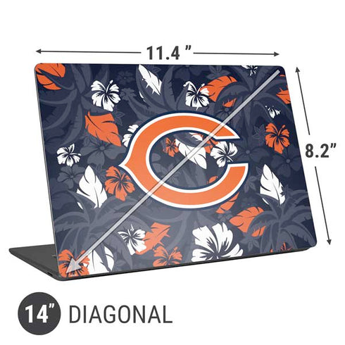 NFL Chicago Bears Tropical Print Universal Laptop 14in (11.4 x 8.2in) Skin