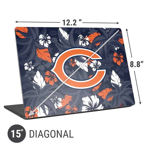 NFL Chicago Bears Tropical Print Universal Laptop 15in (12.2 x 8.8in) Skin