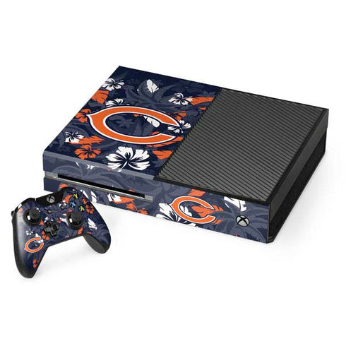 NFL Chicago Bears Tropical Print Xbox One Console and Controller Bundle Skin