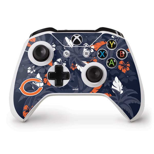NFL Chicago Bears Tropical Print Xbox One S Controller Skin