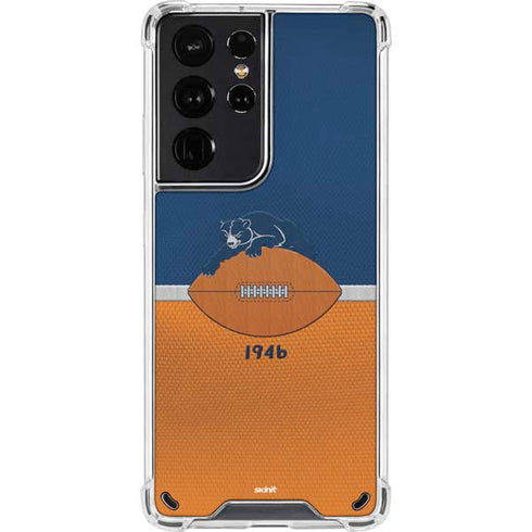 NFL Chicago Bears Vintage Galaxy S21 Ultra 5G Clear Case