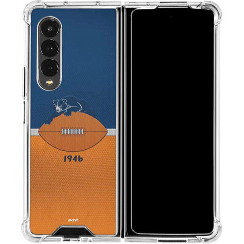 NFL Chicago Bears Vintage Galaxy Z Fold4 5G Clear Case