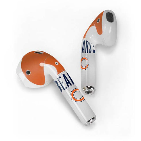 NFL Chicago Bears White Striped Apple AirPods Skin