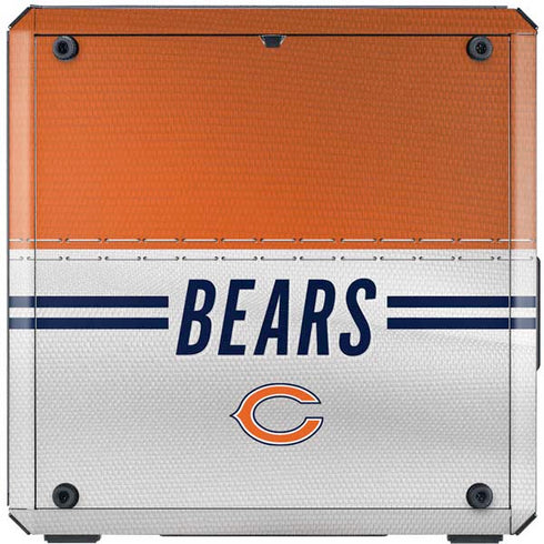 NFL Chicago Bears White Striped Cooler Master MasterBox Q300L Mini Tower Skin