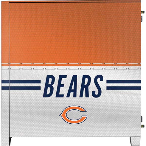 NFL Chicago Bears White Striped Corsair 4000D Tempered Glass Mid-Tower ATX Case Skin