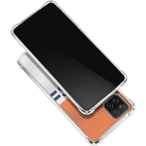 NFL Chicago Bears White Striped Galaxy A12 Clear Case