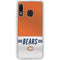 NFL Chicago Bears White Striped Galaxy A20 Clear Case