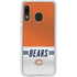 NFL Chicago Bears White Striped Galaxy A20 Clear Case