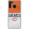 NFL Chicago Bears White Striped Galaxy A21 Clear Case