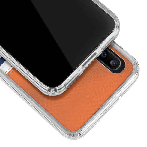 NFL Chicago Bears White Striped Galaxy A30 Clear Case