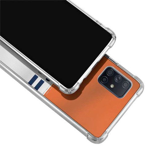 NFL Chicago Bears White Striped Galaxy A51 5G Clear Case