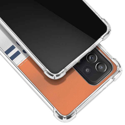 NFL Chicago Bears White Striped Galaxy A52 5G Clear Case