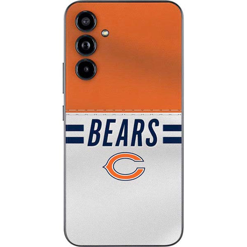 NFL Chicago Bears White Striped Galaxy A54 5G Skin