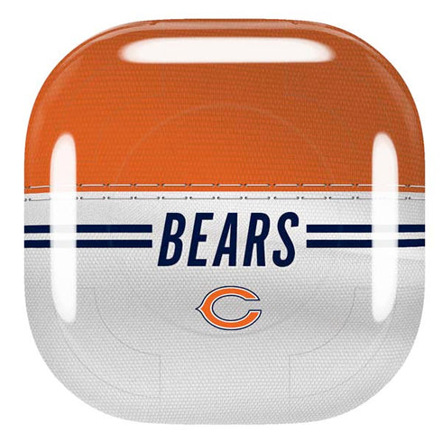 NFL Chicago Bears White Striped Galaxy Buds Pro Skin