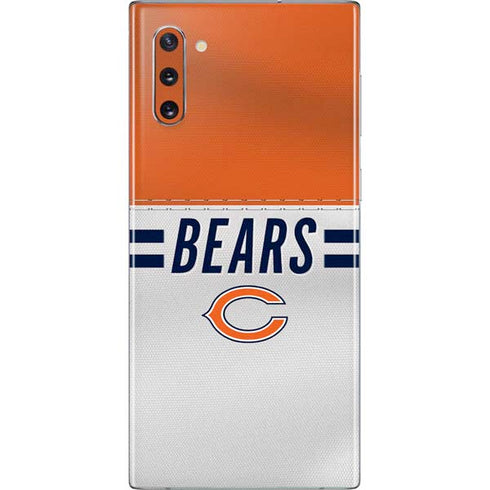 NFL Chicago Bears White Striped Galaxy Note 10 Skin