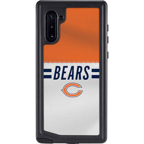 NFL Chicago Bears White Striped Galaxy Note 10 Waterproof Case