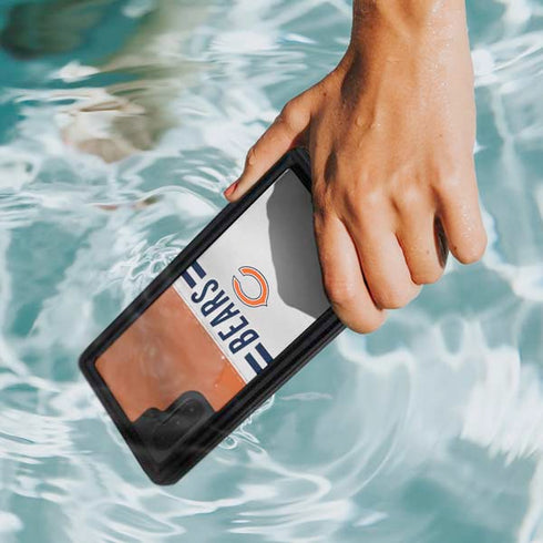 NFL Chicago Bears White Striped Galaxy Note 10 Waterproof Case