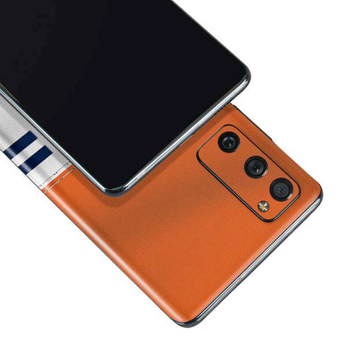 NFL Chicago Bears White Striped Galaxy S20 Fan Edition Skin