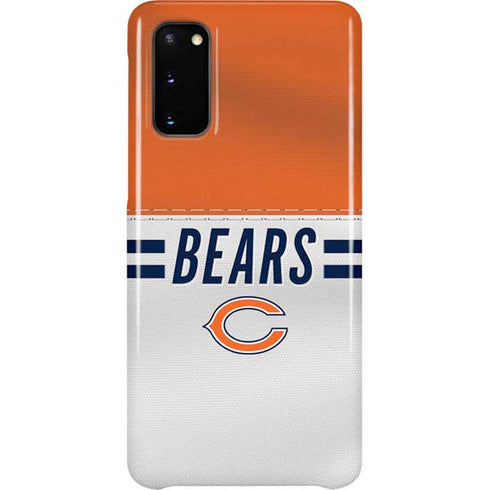 NFL Chicago Bears White Striped Galaxy S20 Lite Case