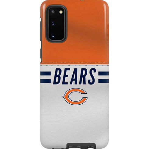 NFL Chicago Bears White Striped Galaxy S20 Pro Case
