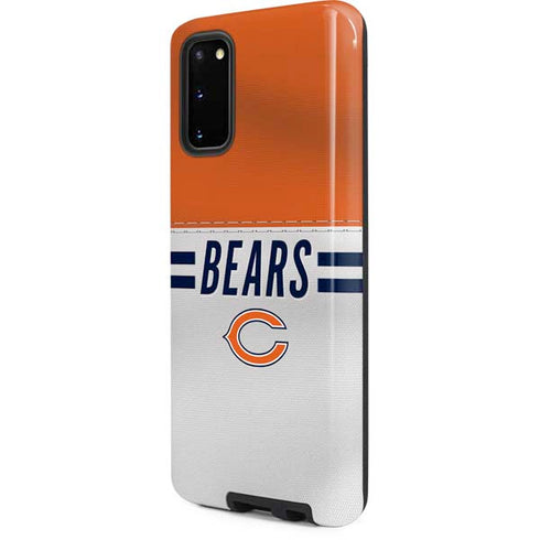 NFL Chicago Bears White Striped Galaxy S20 Pro Case