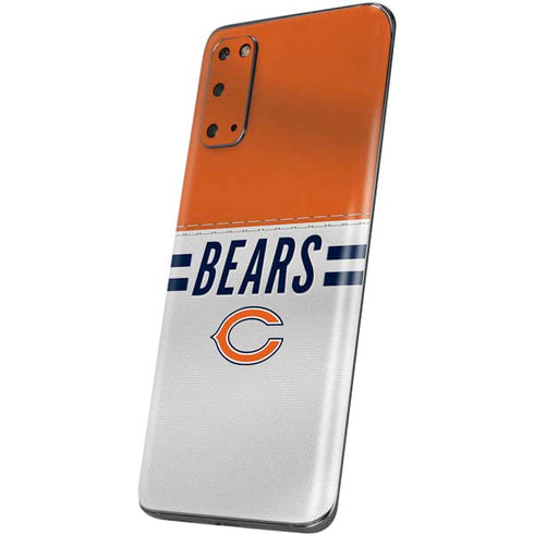 NFL Chicago Bears White Striped Galaxy S20 Skin