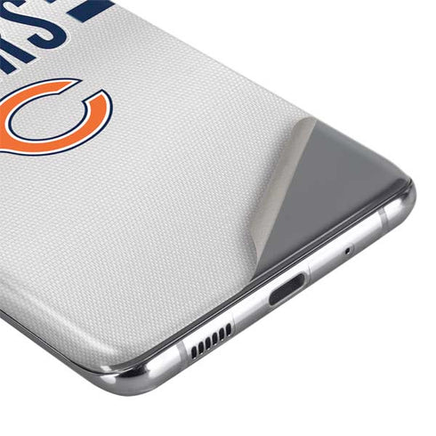 NFL Chicago Bears White Striped Galaxy S20 Skin