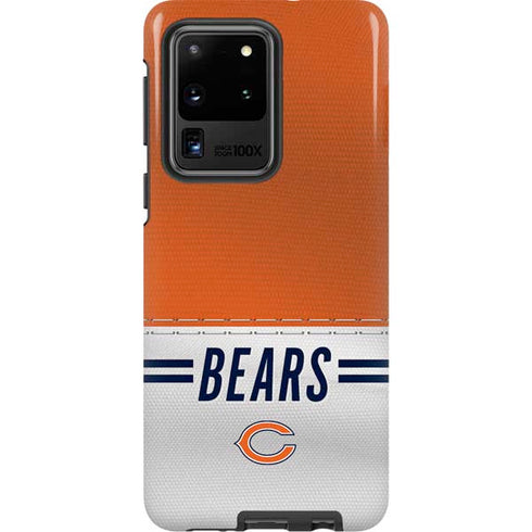 NFL Chicago Bears White Striped Galaxy S20 Ultra 5G Pro Case