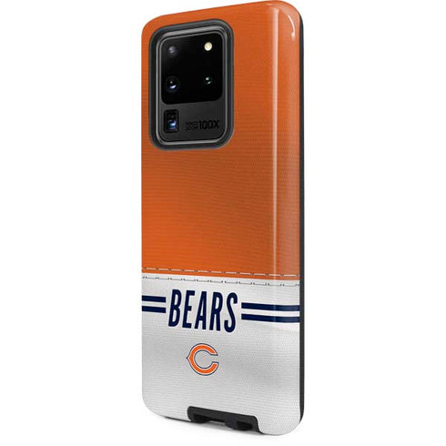 NFL Chicago Bears White Striped Galaxy S20 Ultra 5G Pro Case
