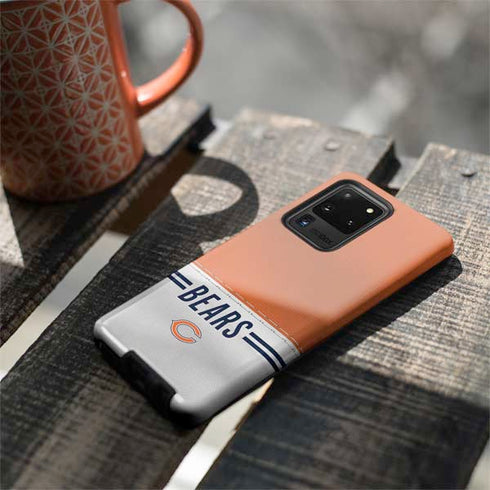 NFL Chicago Bears White Striped Galaxy S20 Ultra 5G Pro Case