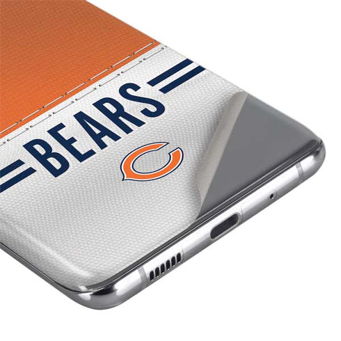 NFL Chicago Bears White Striped Galaxy S20 Ultra 5G Skin