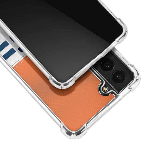 NFL Chicago Bears White Striped Galaxy S21 Plus 5G Clear Case