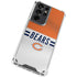 NFL Chicago Bears White Striped Galaxy S21 Ultra 5G Clear Case