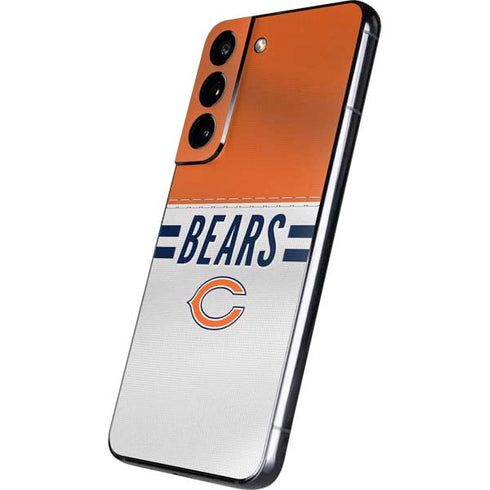 NFL Chicago Bears White Striped Galaxy S22 Skin