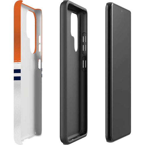 NFL Chicago Bears White Striped Galaxy S22 Ultra Pro Case