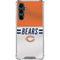 NFL Chicago Bears White Striped Galaxy S23 FE Clear Case