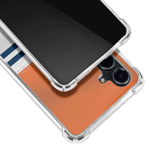 NFL Chicago Bears White Striped Galaxy S23 FE Clear Case