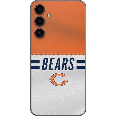 NFL Chicago Bears White Striped Galaxy S23 FE Skin
