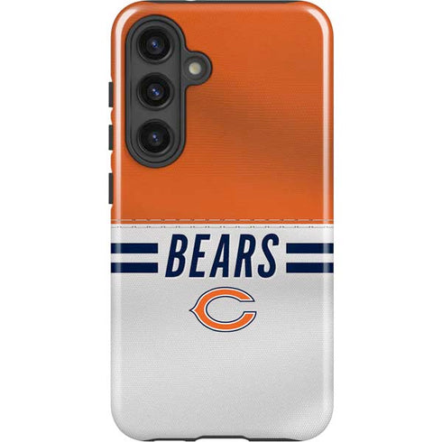 NFL Chicago Bears White Striped Galaxy S24 Plus Impact Case