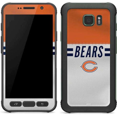 NFL Chicago Bears White Striped Galaxy S7 Active Skin