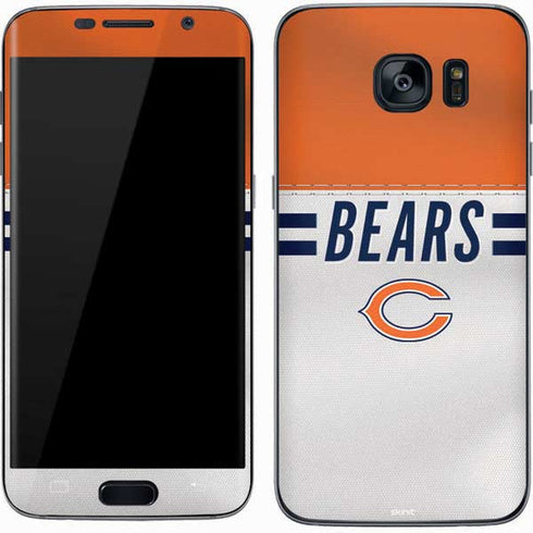 NFL Chicago Bears White Striped Galaxy S7 Skin