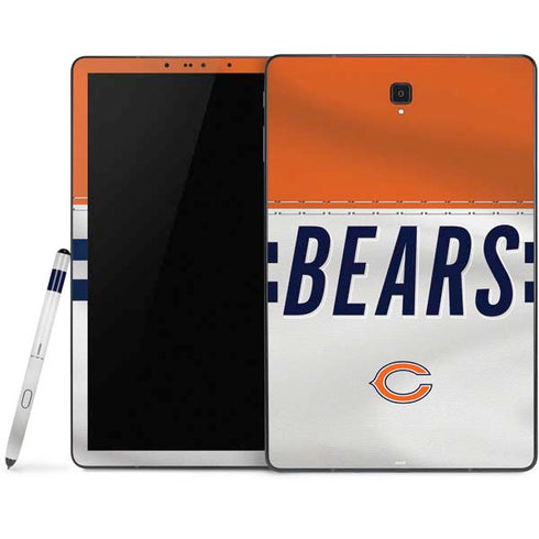NFL Chicago Bears White Striped Samsung Galaxy Tab Skin